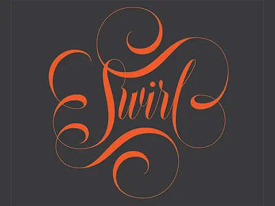 Free Swirls flourish lettering ornamental script spencerian swirls typography