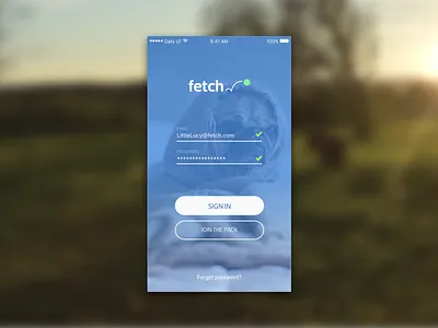 Daily UI #001 001 app dailyui dogs login loginscreen signup ui