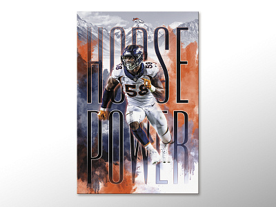 1 WEEK!!! broncos colorado denver football mountains poster von