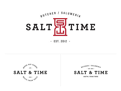 Salt & Time Butcher/Salumeria branding butcher icon identity logo logo design mark modern old school secondary mark vintage