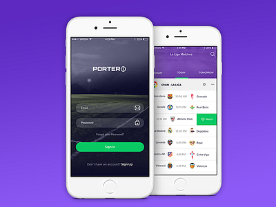 Portero mobile ux web design