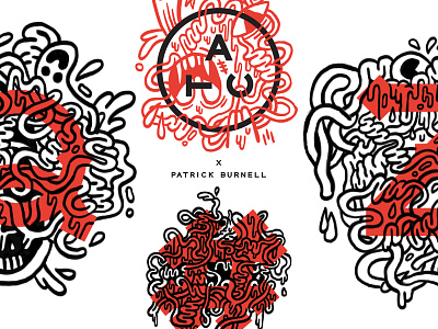 ATC x PB avondale black chicago codex collaboration gnarly guts illustration red typography