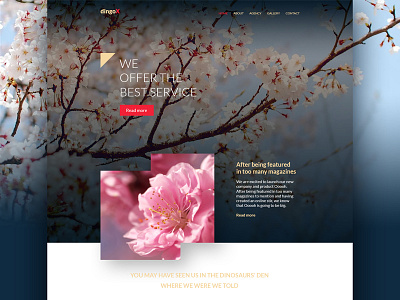 DingoX clean css design flower html nature psd rose theme tree web