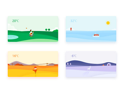 WEATHER app illustration interface ios sea snow timeline ui weather