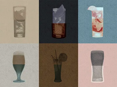 two parts please drink food illustration vintage