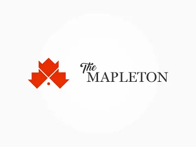 The Mapleton home house leaf logo maple