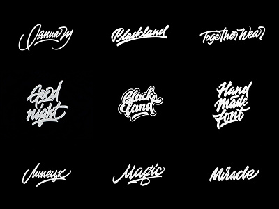 Lettering Sketches Collection brushpen design hand lettering lettering logo logotype sketch sketching vetoshkin