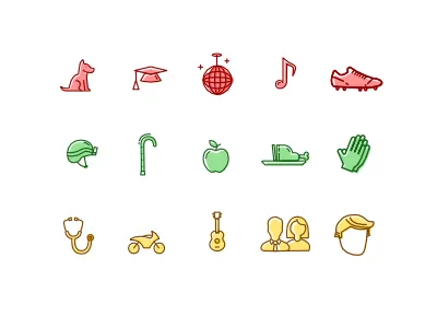 Web Icons boot category clean guitar homepage icons motorcycle pets politics simple trump