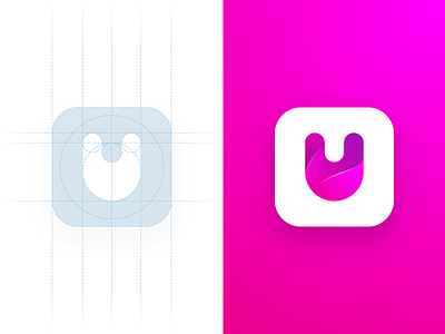 App icon for the letter U app application branding icon ios logo logotype m mobile