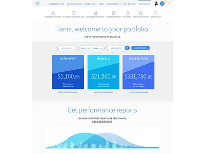 Investment Dashboard V2 dashboard fin tech financial information design investment real estate ui design