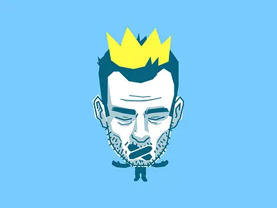 Silence King boy crown man portrait self selfie vecto