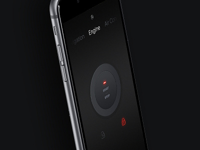 Mercedes Benz - Start Screen app clean dark engine flat ios mercedes minimalism simple ui ux