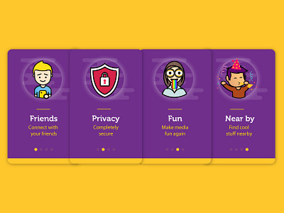 Introduction card custom design digital friends fun illustration introduction material near privacy pulse