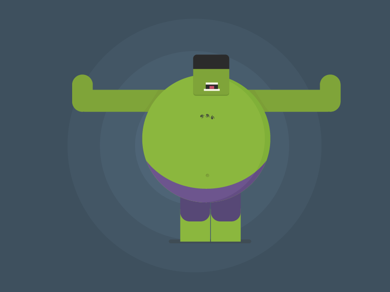 The Funky Hulk ;) aftereffects hulk illustrator weird