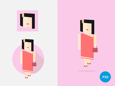 Free Download – 8-Bit Remix Character «tilda» character download flat flat design free free download freebies graphic design