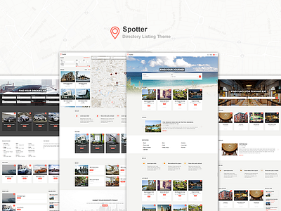 Spotter - Directory Listing Theme business car dealer catalog directory hotels listing real estate restaurants spotter travel universal directory