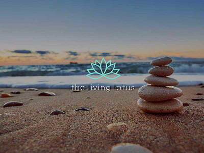 The Living Lotus Logo in Context brand floral flower green logo lotus yoga