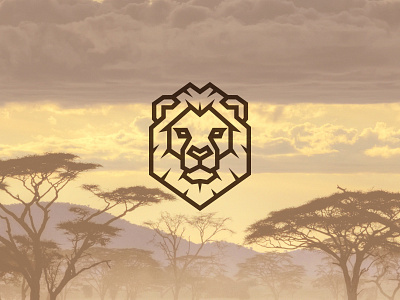 Lion Head abstract animal brand identity creative geometric head illustration king kreatank lion logo shield zoo