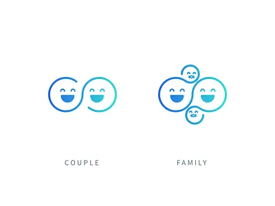 Status couple family icons status