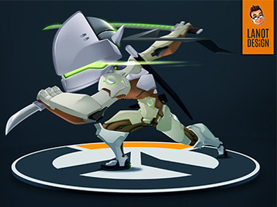 Genji game genji illustration overwatch