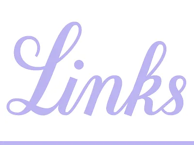 Links lettering logo rejected script