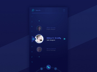 Internal contacts app interface (1) app contact interface internal mobile profile user