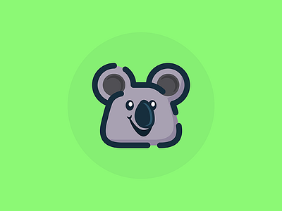 Koala animal embrace flat friendly green hugs icon illustration koala