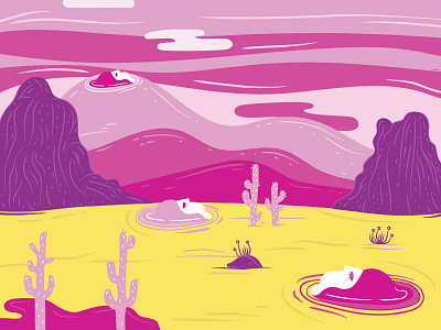 Esc cactus desert esc escapism hand drawn illustration illustrator
