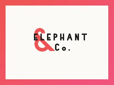 Elephant & Co. ampersand branding design elephant logo red swiss