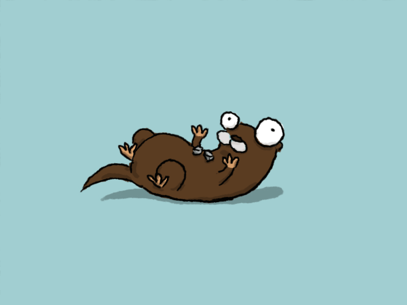 Rock'n Roll! 2d animation boil it cel gif naughty otter rock stone