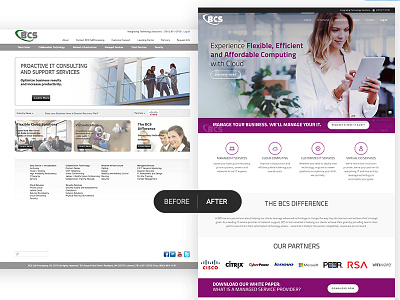 Before & After BCS Redesign before and after design redesign web web design