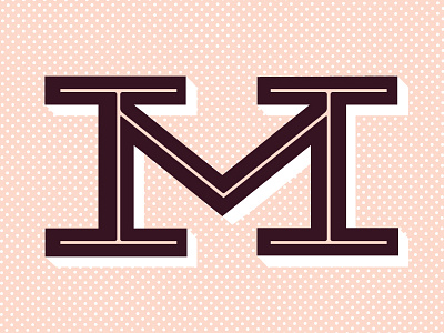 M letter m type typography