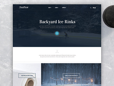 Backyard Ice Rinks clean ecommerce ecommerce design grid website website design`