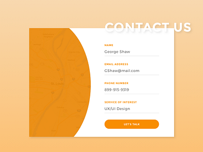 028 - Daily UI 028 28 contact daily dailyui form talk ui us