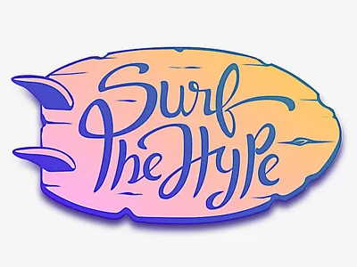Surf The Hype Logo logo typography