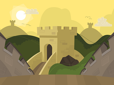 Level 01 Scenery cartoon illustration landscape scenery