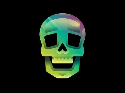Halloween Skull flat glass skull gradients halloween illustration magic mirror