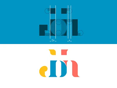 JBH monogram branding identity illustrations illustrator lettering letters logo logodesign monogram type typedesign vector