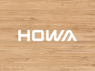 Howa logo branding carpenter custom type furniture geometric logo logotype mark typography wordmark