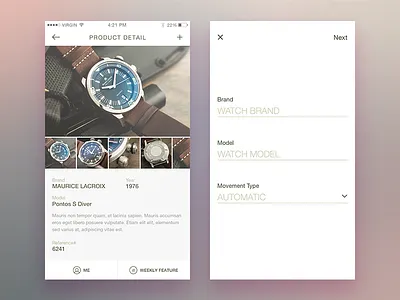 Wristwatchers Detail bangalore brand collection detail india ios mobile app psd retro search vintage watch. listing