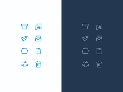 Email client icons archive drafts email email app icon icons inbox mail navigation redkix sent trash