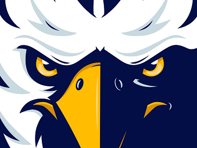 Eagle face animal bird cartoon character eagle illustration mascot vector wild