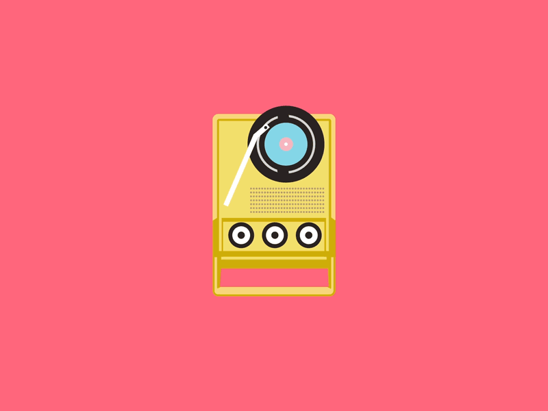 Animated music player adventure animated camping gif illustration moonrise kingdom motion music music player north skillshare vinyl