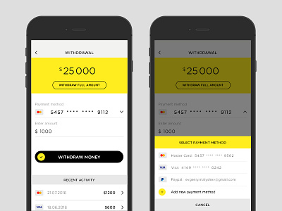 Payment Withdrawal 2.0 daily ui ios money payment payment withdrawal ui user experience ux