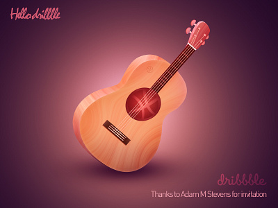Dribbble dribbble guitar invite
