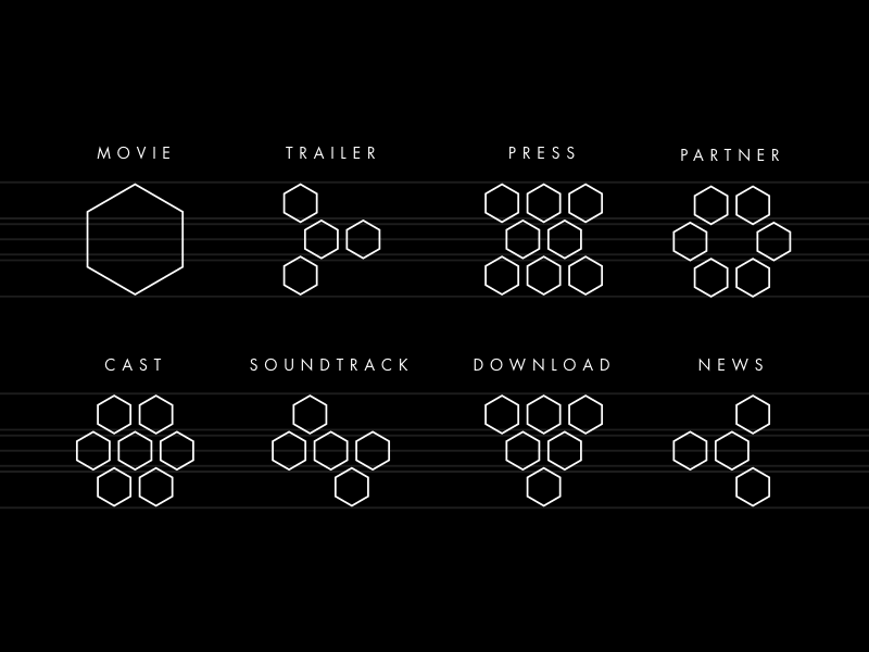 Icons for the Monitor movie hexagon icons movie