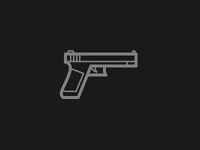 Day 8 - Glock - 100 Days of Icons 100 35 airsoft bunny days glock gun icon illustration sam