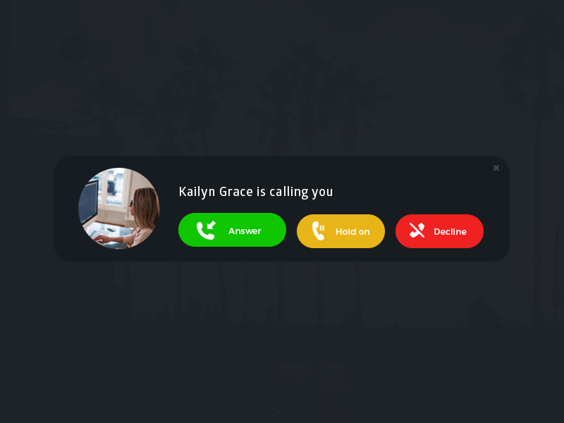 Example of Call Notification - Chat App #6