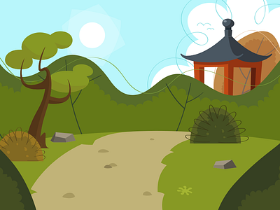 Level 02 Scenery cartoon illustration landscape scenery