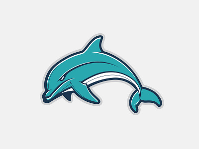 Dolphin blue cartoon character dolphin fish illustration mascot ocean sea vector water wild